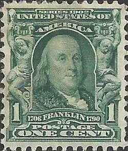 # 300 Blue Green Mint FAULT Ben Franklin