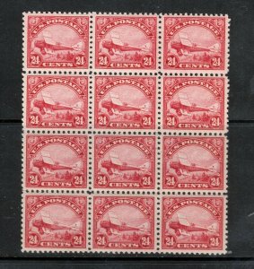 USA #C6 Extra Fine Never Hinged Block Of Twelve **With Certificate**