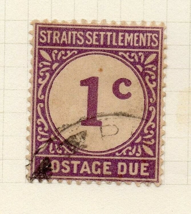 Malaya Straights Settlements 1937 Postage Due Issue Fine Used 1c. 280854