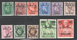 Great Britain - Somalia  #21-31   VF, Used,  CV $165.10    .....  0940005