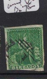 Barbados SG 7 #1 Cancel VFU (3drj) 