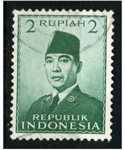 Indonesia 1951  - Scott 390 used - 2r, President Sukarno 