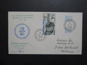 French Antarctic Terr 1980 Dumon D'Urville Antarctic Cover / Signed - Z8776