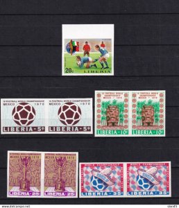 Liberia  Sport World Championship Imperf Pair + single Italy-Haiti  MNH 155066