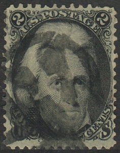 U.S. 73 (SCV$55.00)VF, black fancy cancel, 1863