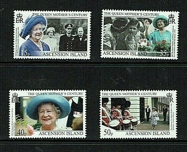 Ascension Island: 1999 Queen Mother's Centenary,  MNH set.