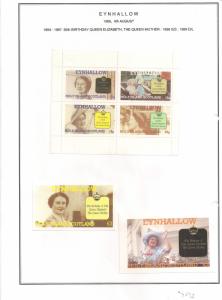 SCOTLAND - EYNHALLOW - 1985 - Queen Mother - Perf 4v, Souv & D/L Sheets - MLH