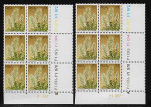 SOUTH AFRICA SC# 490 CB6 LR #P1070/1072-6+1098A-B 1977 I-  FVF/MNH