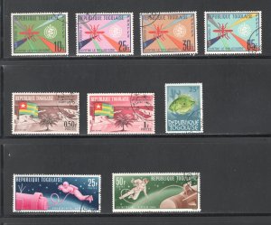 Togo  #428-431, 448-9, 468, 543-4   VF, Used,  ...... 6380260