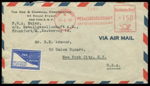 Germany American British Zone Mi FZ1 Airmail Permit Stamp Cover