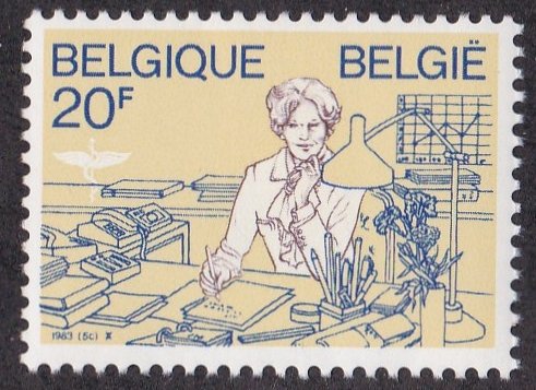 Belgium # 1141, Woman Executive, NH, 1/2 Cat.