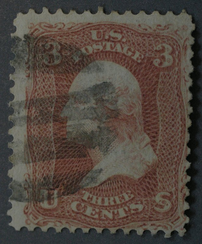 United States #65 Three Cent Washington Used Geometric Cancel