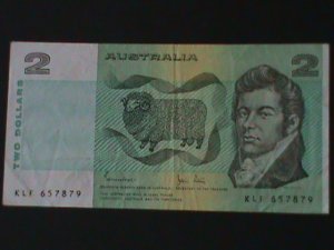 ​AUSTRALIA-1966- RESERVE BANK-$2 DOLLARS-LIGHTLY-CIRCULATED-VF-58 YEARS OLD