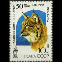 RUSSIA 1989 - Scott# 5794 Lynx-Tallinn Zoo Set of 1 NH