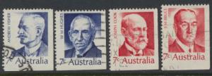 SG 505-508  Fine Used  Famous Australians  4th Series - bottom right imperf m...