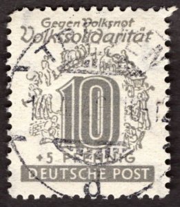 1946, Germany, West Saxony, 10+5pf, Used CTO, Sc 14NB6