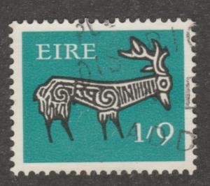 Ireland, stamp, Scott# 262, used, stag art work from ancient works, #M023