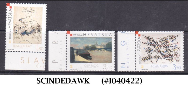 CROATIA - 2003 MODERN ART PAINTINGS - 3V - MINT NH