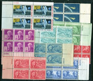 Premium quality Plate Block Selection U S  MINT OGNH. 9 Diff ⭐⭐⭐⭐⭐