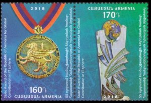 2018 Armenia 1087-1088Paar Armenian State Prize for Technology