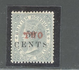 1888 BRITISH HONDURAS, Stanley Gibbons #35 - TWO on 50 cent on 1 s. grey - MH*