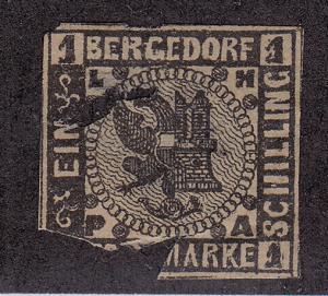 BAVARIA MNG Scott # 2 Shield - damage, filler (1 Stamp)