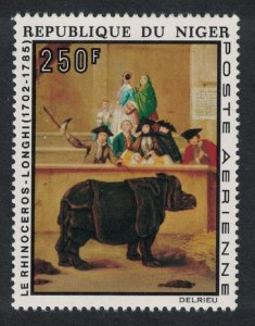 Niger 'The Rhinoceros' Painting by Longhi 1974 MNH SG#537