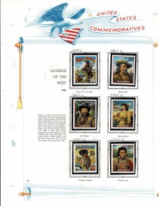 Legends of the West 20x 29c US Postage Singles  #2869 VF MNH Mounted