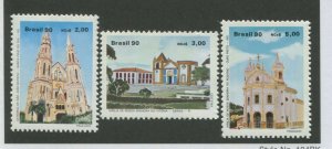 1990 Brazil Postage Stamps #2231-2233 Mint Set Cathedral Church Buildings