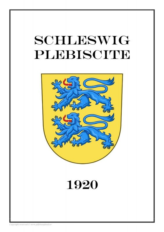 Schleswig Plebiscite 1920 PDF (DIGITAL)  STAMP ALBUM PAGES 