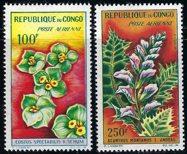 Congo Republic MNH C8-9 cv 12.00 BIN $6.00