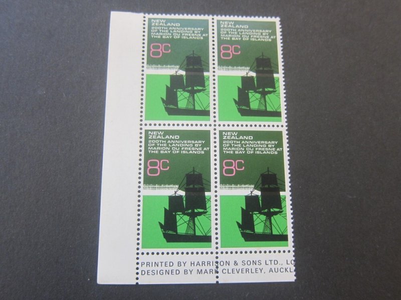 New Zealand 1972 Sc 498 BLK(4) MNH