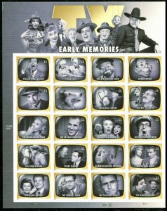 TV Early Memories 44c Postage Sheet Scott #4414 MNH