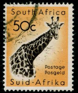 SOUTH AFRICA SG196, 50c black-brown & orange-yellow, FINE USED. Cat £10.