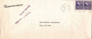 1956 CREST METAL PRODUCTS INC. STATIONERY MARKED MISSENT TO HINSDALE, NEW YORK