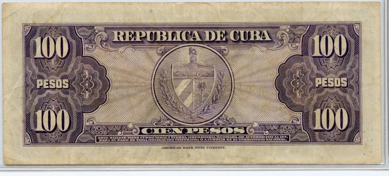 1954  Banknote 100 Pesos Pick # 82b