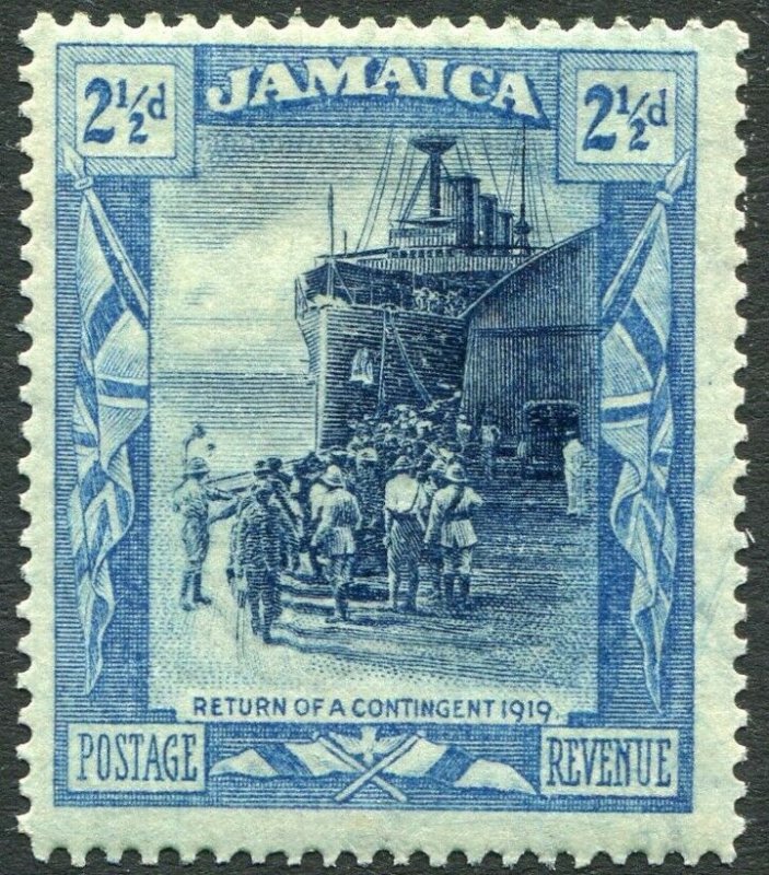 JAMAICA-1921 2½d Deep Blue & Blue Sg 82 MOUNTED MINT V35206