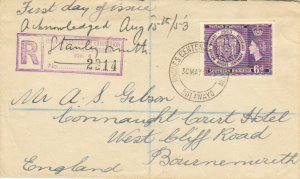 Southern Rhodesia Scott 79 Ink address with no back flap