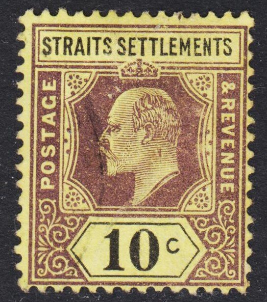 Malaya Straits Settlements Scott 115 wtmk 3 F+ used.