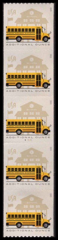 USA 5741 Mint (NH) School Bus Coil (Additional Ounce 24c) PNC 5 B11111