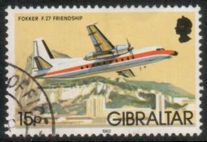 Gibraltar Scott 423 - SG467, 1982 Aircraft 15p used