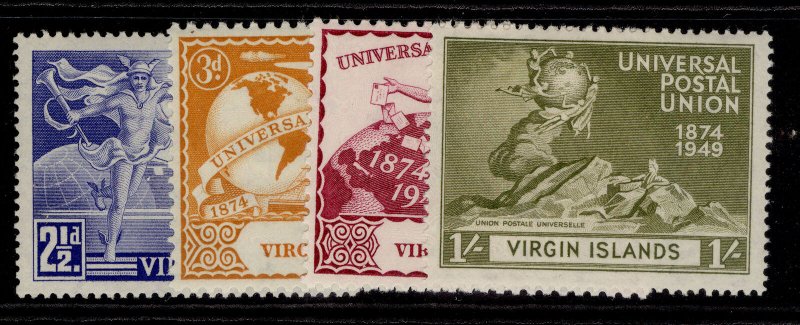 BRITISH VIRGIN ISLANDS GVI SG126-129, anniversary of UPU set, NH MINT.