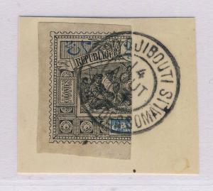 OBOCK - 1903 (14 AOÛT) - MOITIÉ GAUCHE DE 25c SUR FRAGMENT (N°54a c.40€)