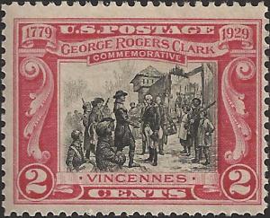 # 651 MNH - SCV-1.20 -  Carmine And Black - George Rogers Clark