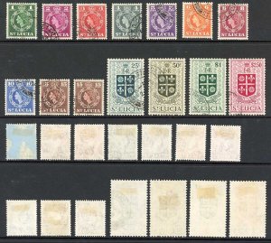 St Lucia SG172/84 QEII 1953-63 Set of 13 Used