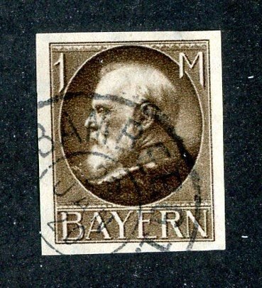 `1916 Bavaria  Sc #130 used cv.$16 ( 1967 WX )