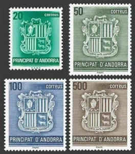 Andorra Sp 192-195 without Pta,MNH.Michel 205-208. National Arms,1988.