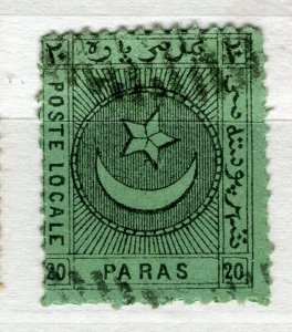 TURKEY; 1890s classic Locale Posts issue fine used 20pa. value