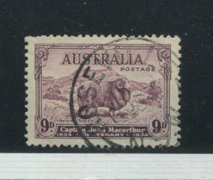 Australia 1934 John MacArthur Centenary 9d used