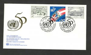 UNITED NATIONS-AUSTRIA-FDC-50th ANNIVERSARY OF THE UNITED NATIONS-1995..